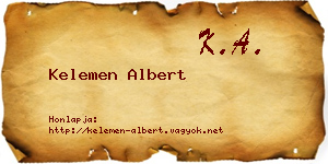 Kelemen Albert névjegykártya